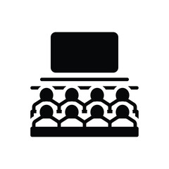 Black solid icon for audience 