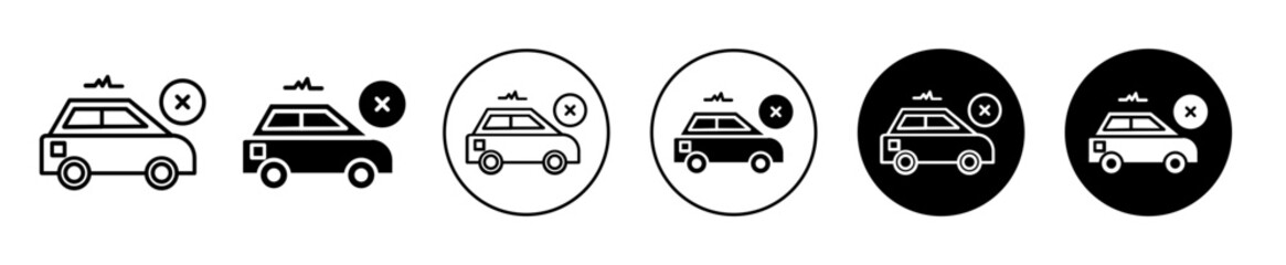 Car diagnostic vector icon illustration set