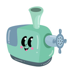 there is a green bottle with a face on it