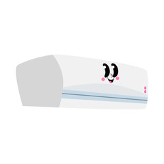 there is a cartoon penguin that is sitting on a air conditioner