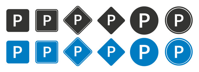 Sign parking icon vector ilustration.