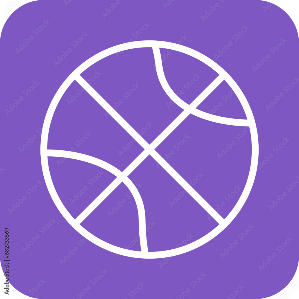 Sticker basketball icon