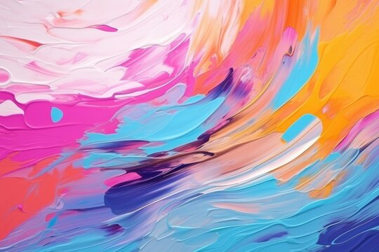 High resolution Colorful abstract brush stroke background Fantasy concept , Illustration painting.