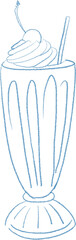 Milkshake line art illustration