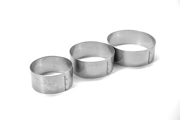 Stainless steel ring cutter isolated on white background