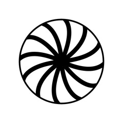 Peppermint Candy icon vector. Sweet illustration sign. Candy symbol. Dessert logo.