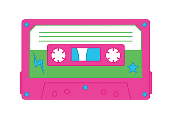 Cassette tape. Vector illustration