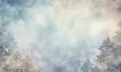 abstract watercolor winter background