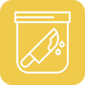 knife in bag, blood drops, yellow background clip art preview