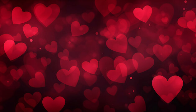 Valentine's Day background with hearts