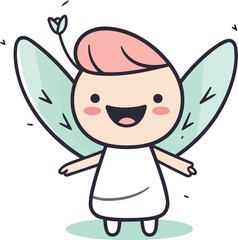 Cute angel cartoon character vector illustration cute angel character vector illustration