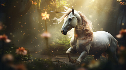 Obraz na płótnie Canvas Captivating unicorn ai photography capturing