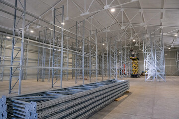 shelves and racks for new warehouse 