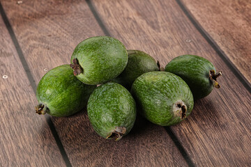 Fresh sweet juicy ripe feijoa