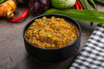 Indian cuisine Dal Tadka soup