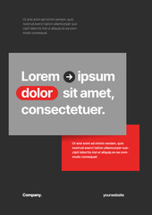 Obraz premium Simple vector layout template for events, companies or any business related. With a frame for your message. Design for flyer, poster, cover, brochure, banner or any layout.