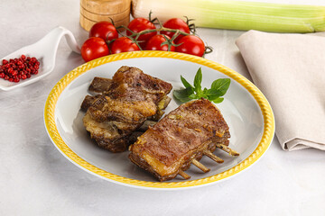 Roasted Lamb ribs with spices