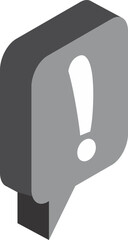 3D exclamation sign