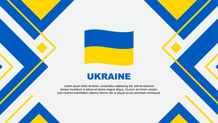 Ukraine Flag Abstract Background Design Template. Ukraine Independence Day Banner Wallpaper Vector Illustration. Ukraine Illustration