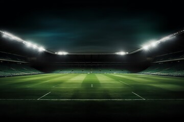 a football stadium with lights