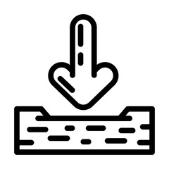 down arrow data loading line icon vector. down arrow data loading sign. isolated contour symbol black illustration