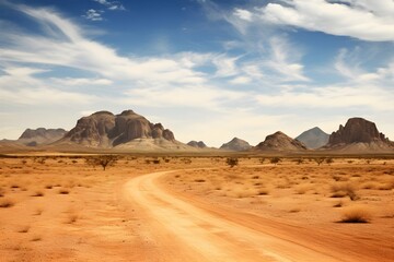 Mountain desert texas background landscape. Generative AI - obrazy, fototapety, plakaty