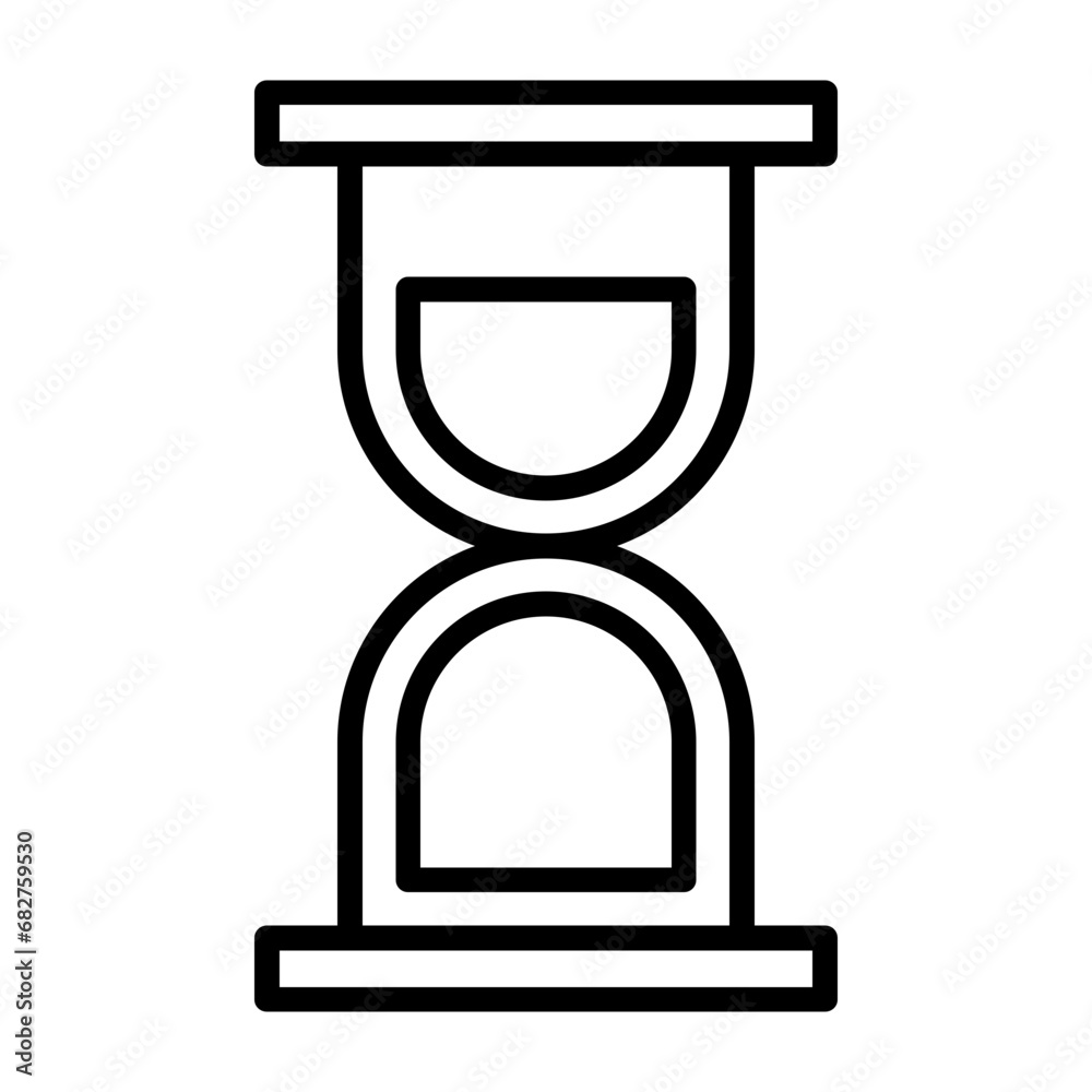 Sticker hourglass icon