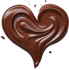 Chocolate cream heart transparent background PNG clipart 