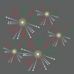 Fireworks celebrate Oman's independence day.  Independence and freedom, 18th November.  Blue, red and white fireworks.