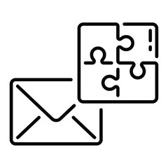 Line style Icon design for email and puzzle games