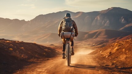 Mountain Biking on Desert Trail