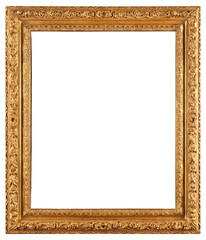 Antique picture frame on a transparent background, in PNG format.