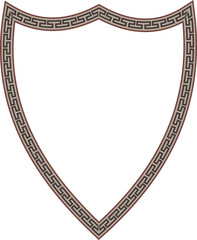 Square shape vintage frames horizontal old Greek key pattern Greek meander pattern antique retro vintage meander old-fashioned design picture frame art and craft borders element decorate isolated back