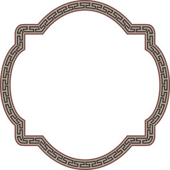 Square shape vintage frames horizontal old Greek key pattern Greek meander pattern antique retro vintage meander old-fashioned design picture frame art and craft borders element decorate isolated back