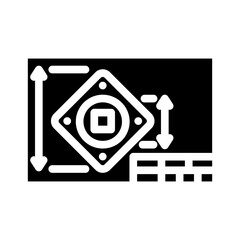 2d drafting architectural drafter glyph icon vector. 2d drafting architectural drafter sign. isolated symbol illustration