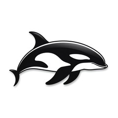 Fototapeta premium a black and white whale