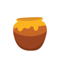 Honey pot vector icon