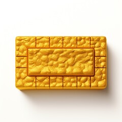 a yellow rectangular object with a rectangular rectangle