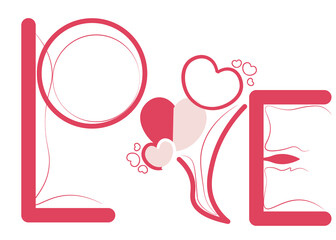A heart of love filled with beautiful emotions. Style 1 ,Line art ,Colour  pink