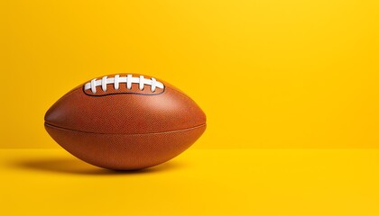 a football on a yellow background