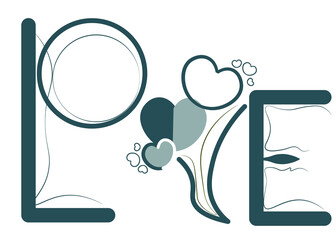 A heart of love filled with beautiful emotions. Style 1 ,Line art ,Colour  blue