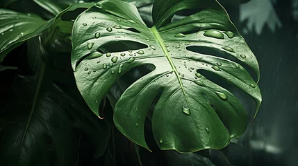Foto op Canvas a close up of a leaf © Dumitru