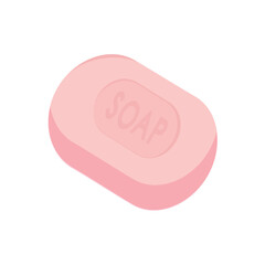 Bar of soap isolated on white background