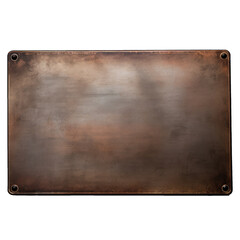 Fototapeta premium Empty, grunge metal sign on transparent background.