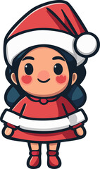 Woman in santa claus costume