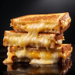 A delicious grilled cheese sandwich.