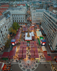 Famous Christmas market what name is Basilica advent in Budapest Hungary. Opposite the St. Stephens...