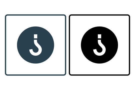 inverted question mark icon. icon related to confusion. solid icon style. simple vector design editable