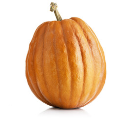 Yellow pumpkin vegetable isolated on white background
