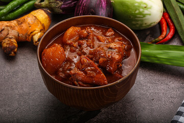Indian cuisine - spicy chicken vindaloo